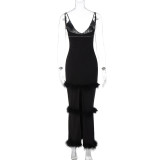 Sexy Hot Drill Backless Maxi Dress GKLK-D3612978Y