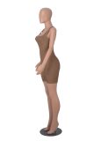 Solid Color Sleeveless Tight Romper MZ-2827