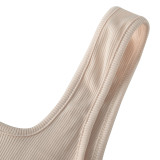 Solid Color Sleeveless Tight Romper MZ-2827