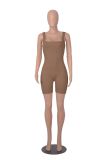 Solid Color Sleeveless Tight Romper MZ-2827