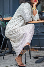 Casual Loose 3/4 Sleeve Maxi Dress MK-3192