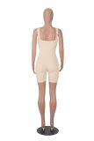 Solid Color Sleeveless Tight Romper MZ-2827