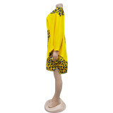 Fashion Print Contrast Color Mini Dress BY-6693