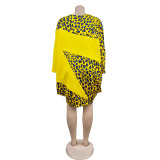Fashion Print Contrast Color Mini Dress BY-6693