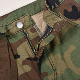 Camouflage Print Washed Mini Skirt GNZD-9236DD