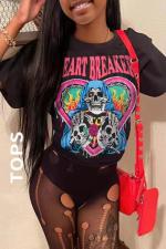 Short Sleeve Print T Shirt GXJL-41009