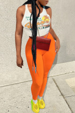 Print Casual Tank Top Pants 2 Piece Set  GXJL-0010