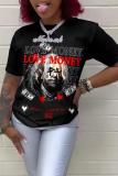 Letter Print Casual T Shirt GXJL-80024