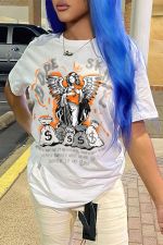 Casual Loose Print T Shirt GXJL-10011