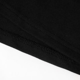 Solid Long Sleeve High Collar Fishtail Dress GSZM-M23DS504