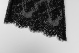 Sexy Tie Up Splicing Lace Backless Midi Dress BLG-D0C4227A
