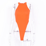 Sleeveless Solid Color Bodysuit BLG-P930741A