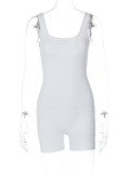 Solid Color U Neck Sport Romper BLG-P2C11423A
