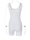 Solid Color U Neck Sport Romper BLG-P2C11423A