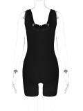 Solid Color U Neck Sport Romper BLG-P2C11423A