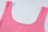 Solid Color U Neck Sport Romper BLG-P2C11423A
