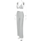 Sexy Sling Tube Tops Pants Three Piece Set BLG-S289964A