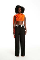 Solid Color Loose Wide Leg Blazer Pants ZSD-0646