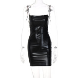 Backless Tie Up Slim Mini Dress BLG-D1C7528A