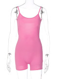 Sling Solid Backless Pleated Mini Dress BLG-P3211877A