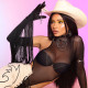 Single Shoulder Long Sleeve Mesh Bodysuit BLG-P910644Z