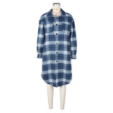 Lapel Pocket Check Shirt ZSD-0648