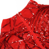 Sequin Slim Fit Long Sleeve Jumpsuit CYA-900992