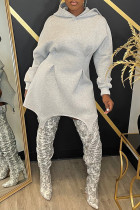 Loose Sweatshirt Casual Hooded Dress MK-3200