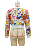 Fashion Print Long Sleeve Sweatshirt SH-390953