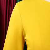 Long Sleeve O Neck Big Swing Midi Dress (With Waist Belt) GATE-D418