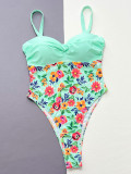 Sexy Print Sling One Piece Swimsuit CSYZ-596