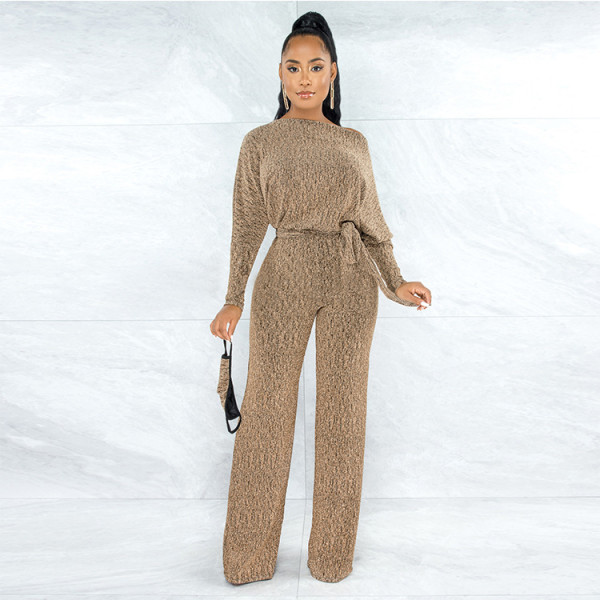 Casual Loose Belt Jumpsuit(Without Mask) GRNH-RNH28236