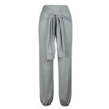 Casual Loose Sport Tie Up Pants XHSY-19665