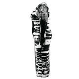 Plus Size Print Long Sleeve Tight Maxi Dress GDAM-218372