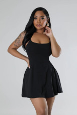 Casual Sling Solid Color Mini DressFENF-295