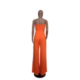 Solid Color Sling Split Jumpsuit QYXZ-9936