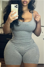 Solid Color Tight Sport Yoga Romper GYZY-8885