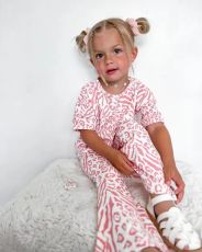 Kids Girl's Lips Print And Flare Pants 2 Piece Set GYAY-M8070 