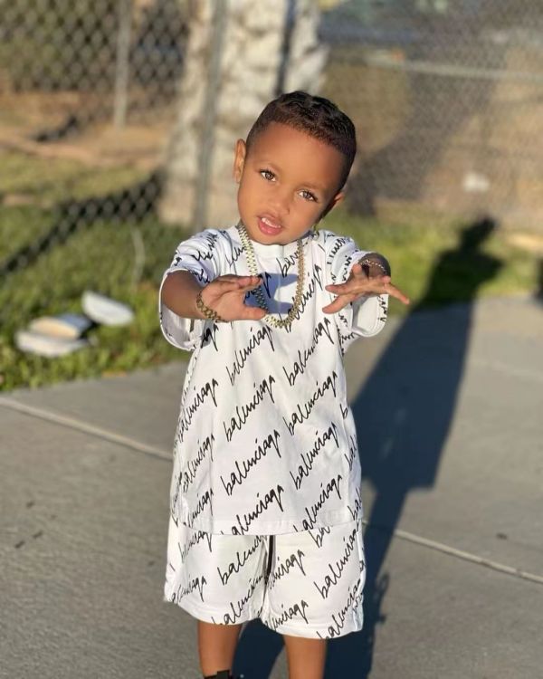 Kids Boy's Letter Print Short Sleeve 2 Piece Shorts Set GYAY-M8022 