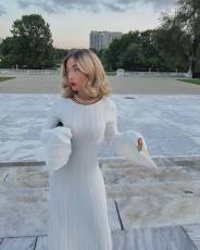 Long Sleeve Backless Knits Maxi Dress GFQS-DCL333