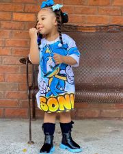 Kids Girl's Cartoon Print Loose Casual Dress GYAY-M8015