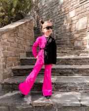 Kids Girl's Long Sleeve Blazer Color Block 2 Piece Set GYAY-M8009 