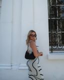 Casual Wave Pattern Tank Tops Knits Skirts Set GFQS-DCL050