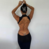 Sexy Backless Bow Maxi Dress FL-YY24070