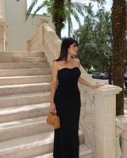 Wrap Chest Solid Color Knits Maxi Dress GFQS-1666