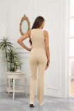 Sleeveless Solid Color Tank Tops 2 Piece Pants Set SSNF-211436
