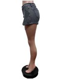 Fashion Denim Pleated Culottes MEM-88572