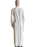Solid Color Long Sleeve Maxi Dress LS-0405