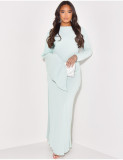 Solid Color Long Sleeve Maxi Dress LS-0405