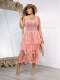 Sleeveless Knits Mesh Tassel Long Dress YS-2406